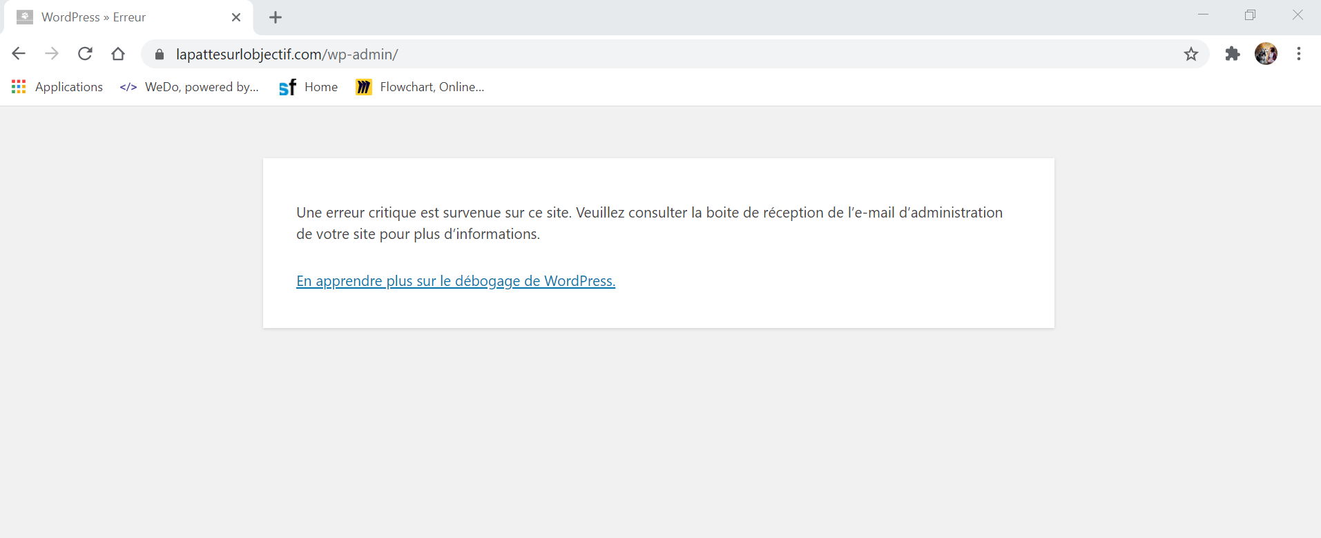 WordPress inaccessible