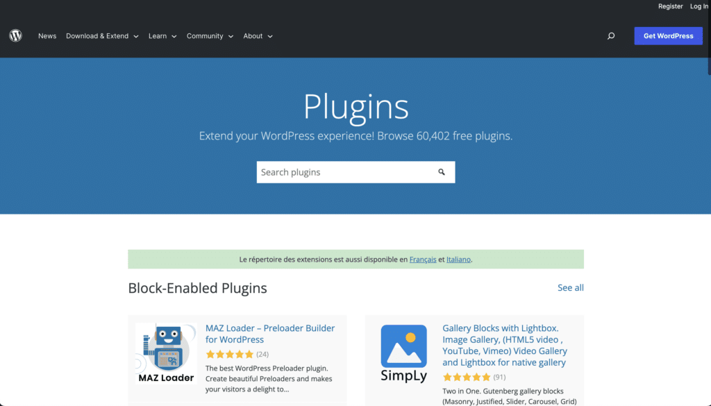 Développeur plugin wordpress